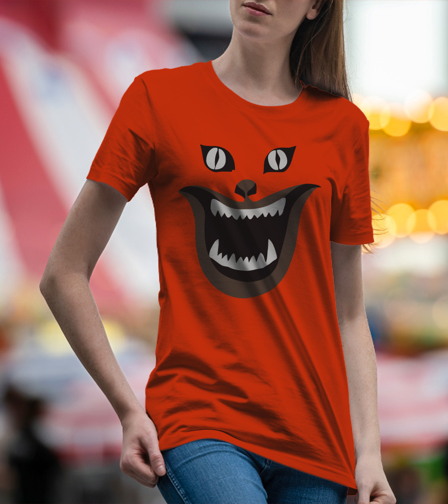 Hausu Cat Face Illustration Iconic Japanese Horror Movie Image T-Shirt