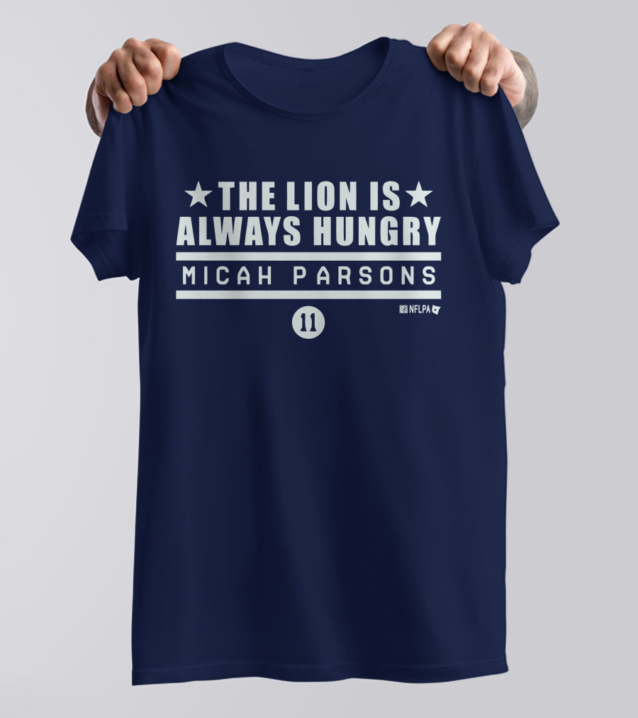 Micah Parsons 11 NFLPA The Lion Is Always Hungry T-Shirt