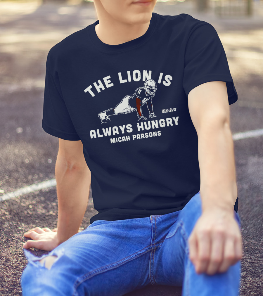 THE LION IS ALWAYS HUNGRY MICAH PARSONS NFLPA T-Shirt