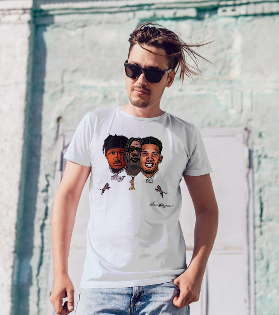 Joe Burrow Tres Amigos GV 1 AB Tiger Faces T-Shirt