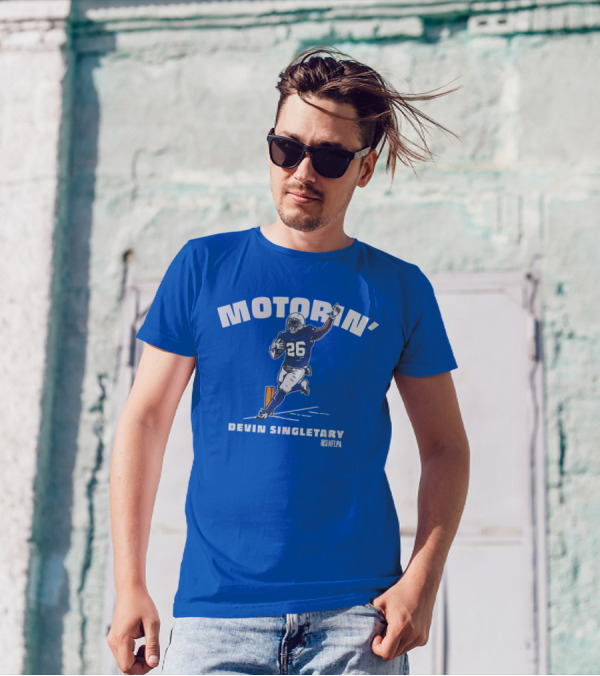 MOTORIN' Devin Singletary NFLPA Number 26 Football Run T-Shirt