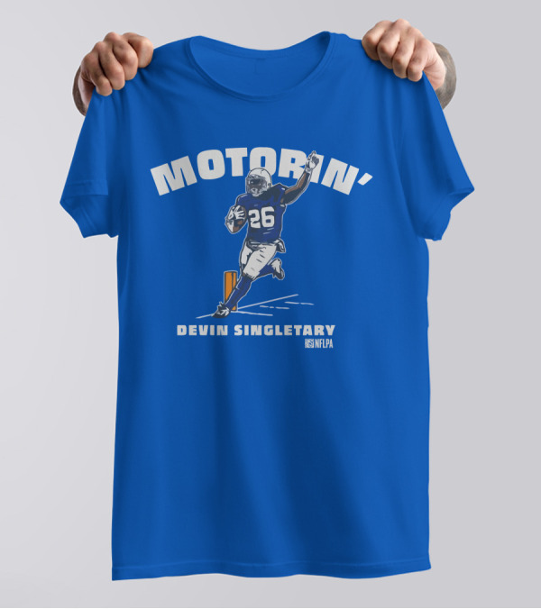 MOTORIN' Devin Singletary NFLPA Number 26 Football Run T-Shirt
