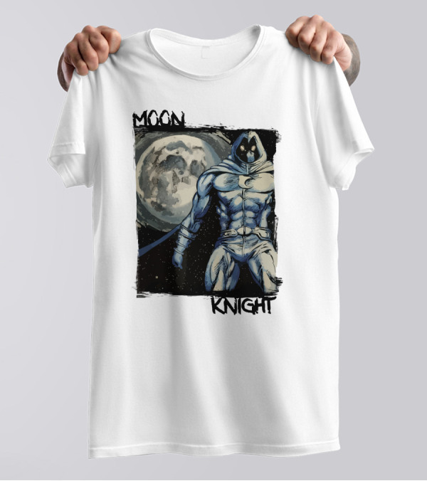 Moon Knight Marc Spector Hero With Full Moon Background T-Shirt