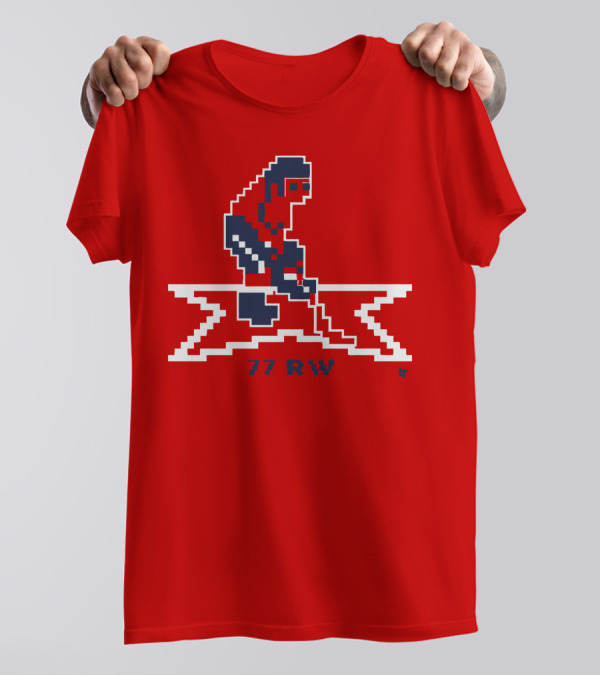 T.J. Oshie 77 RW Throwback Hockey Pixel T-Shirt