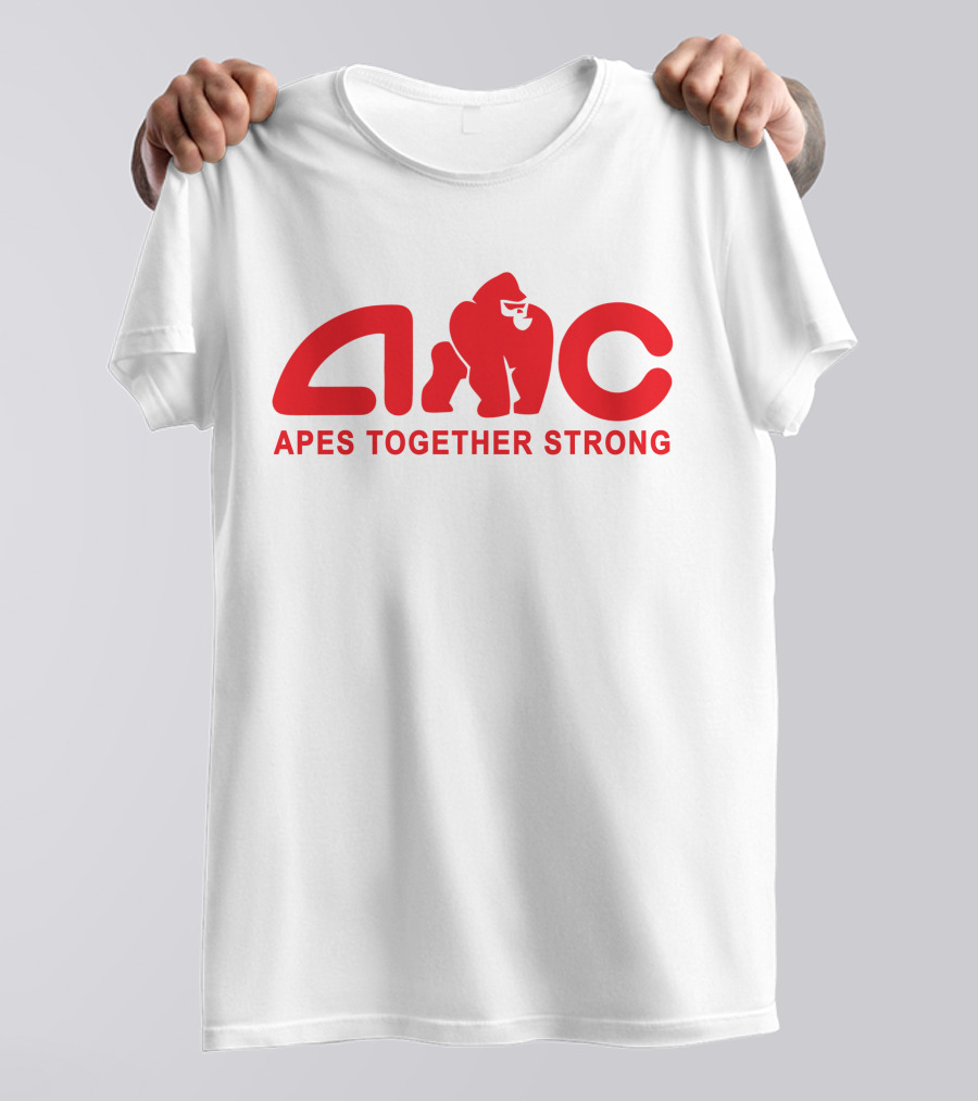 AMC Apes Together Strong Logo With Red Gorilla T-Shirt