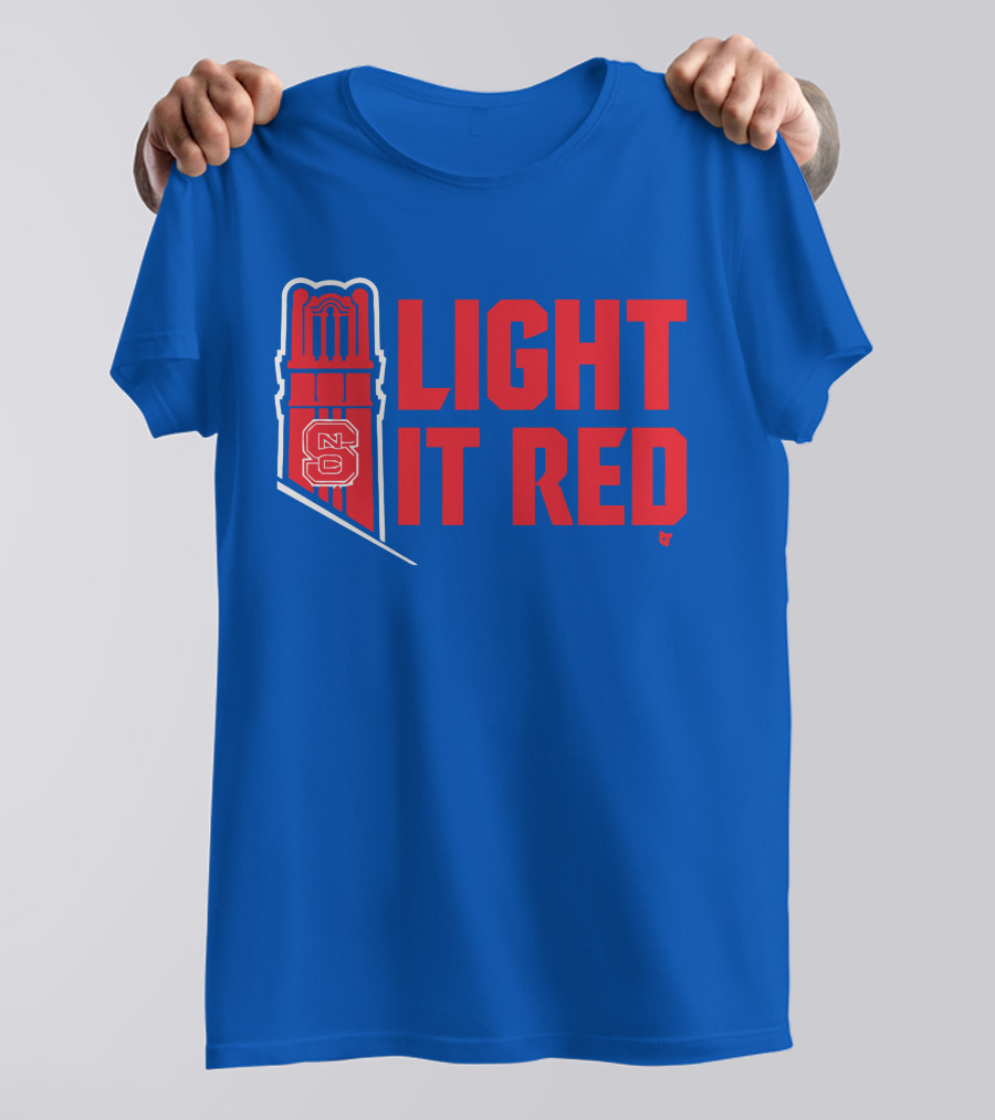 NC State Light It Red Bell Tower T-Shirt