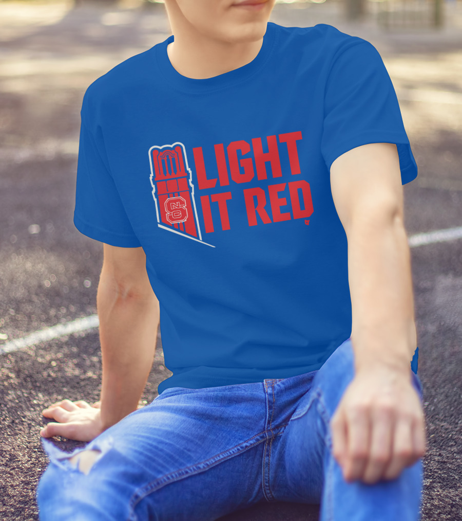 NC State Light It Red Bell Tower T-Shirt