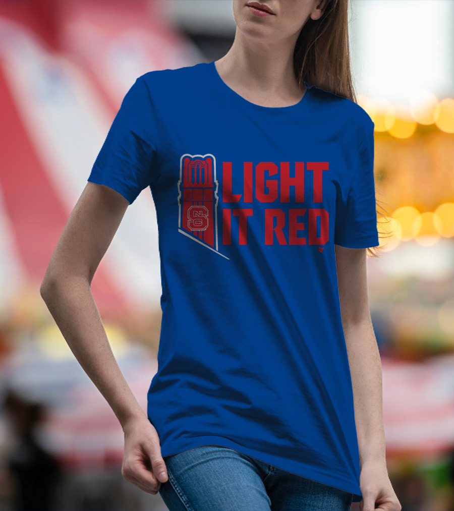 NC State Light It Red Bell Tower T-Shirt