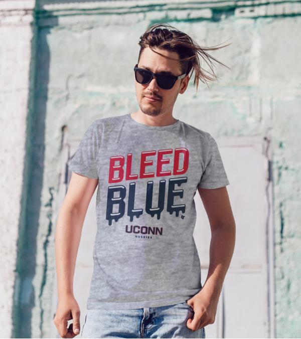 BLEED BLUE UCONN HUSKIES T-Shirt
