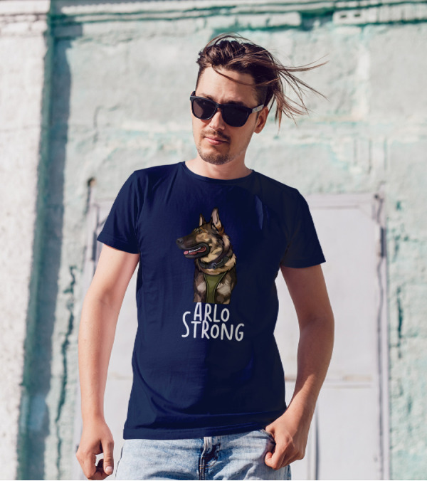 Arlo Strong German Shepherd Drawing T-Shirt