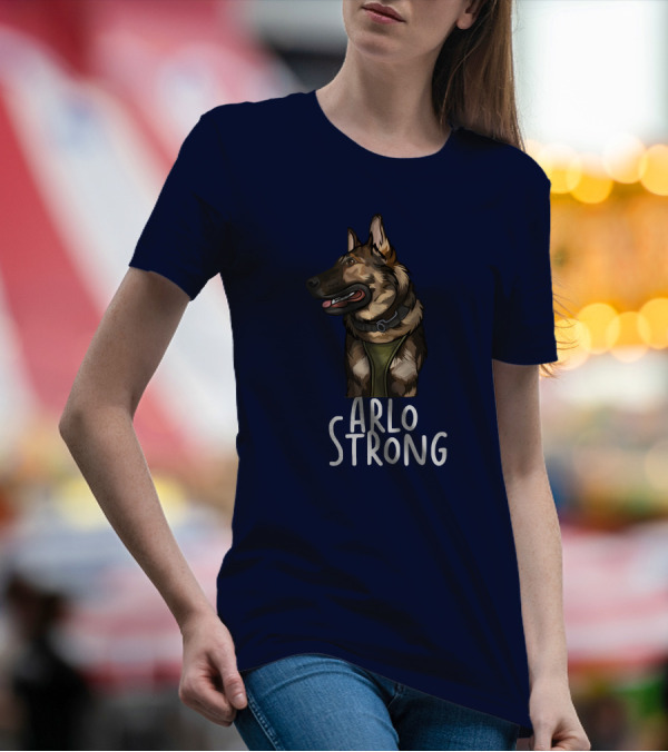 Arlo Strong German Shepherd Drawing T-Shirt