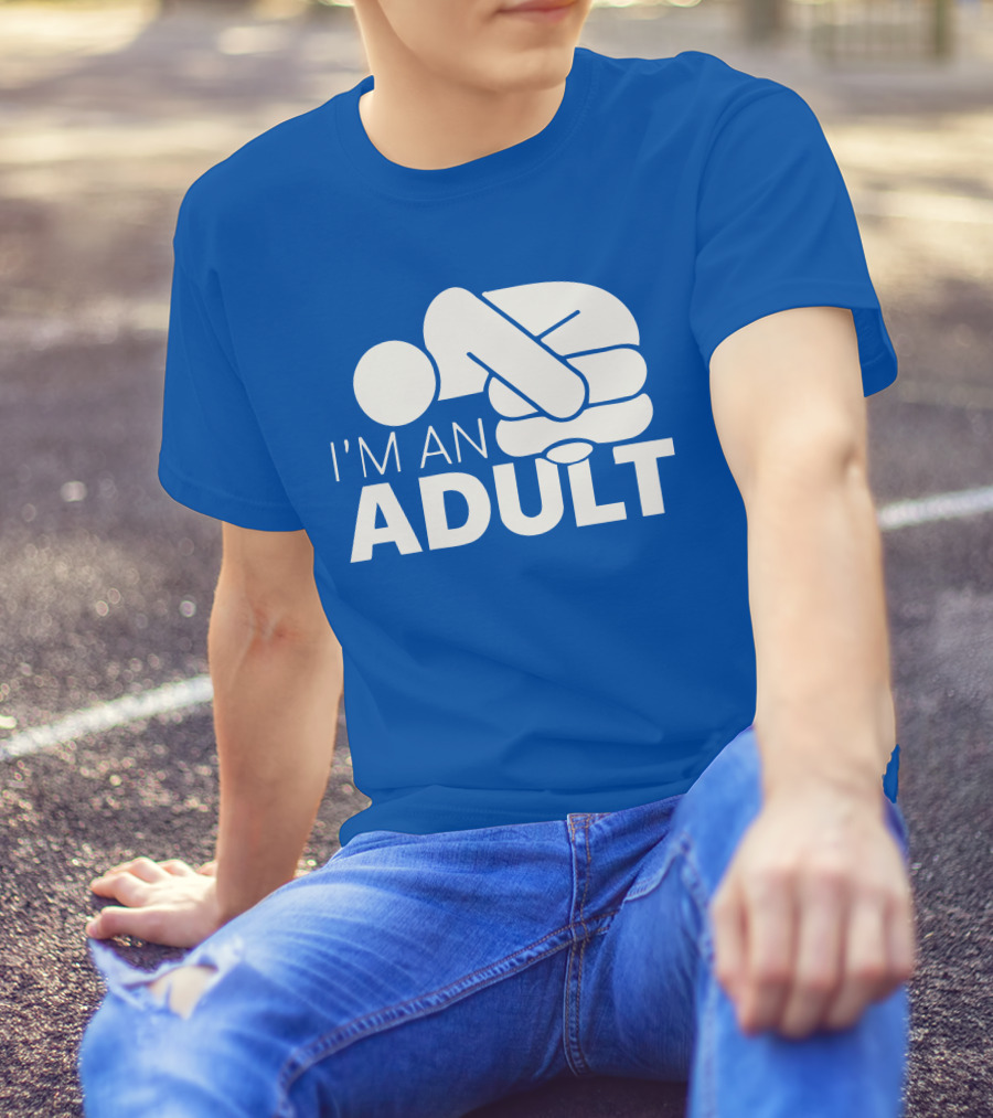 I'm An Adult Finger Circle Game Joke T-Shirt
