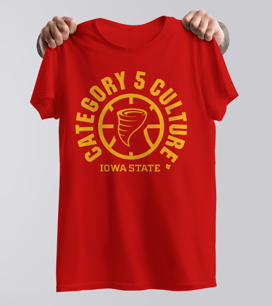 Iowa State Cyclones Category 5 Culture Tornado Emblem T-Shirt