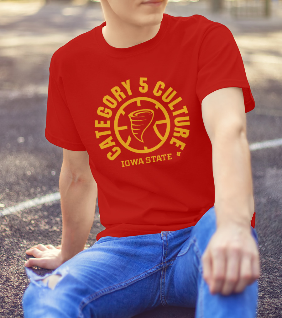Iowa State Cyclones Category 5 Culture Tornado Emblem T-Shirt