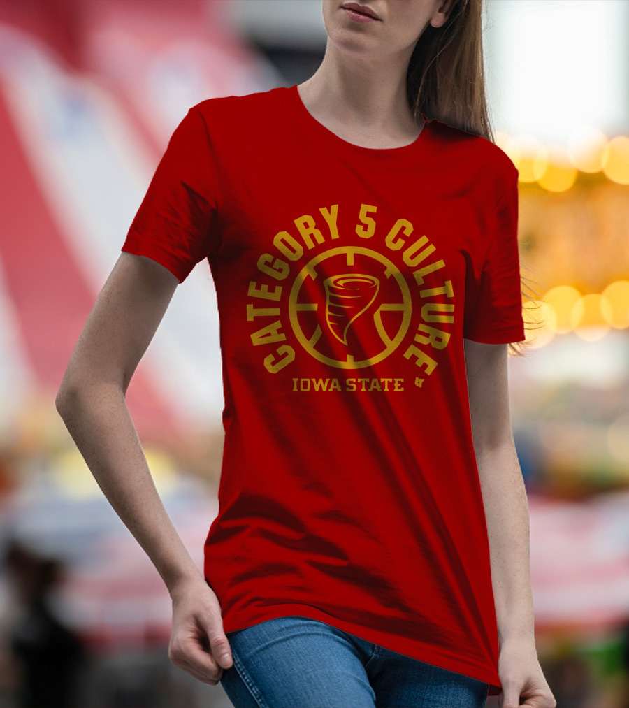 Iowa State Cyclones Category 5 Culture Tornado Emblem T-Shirt