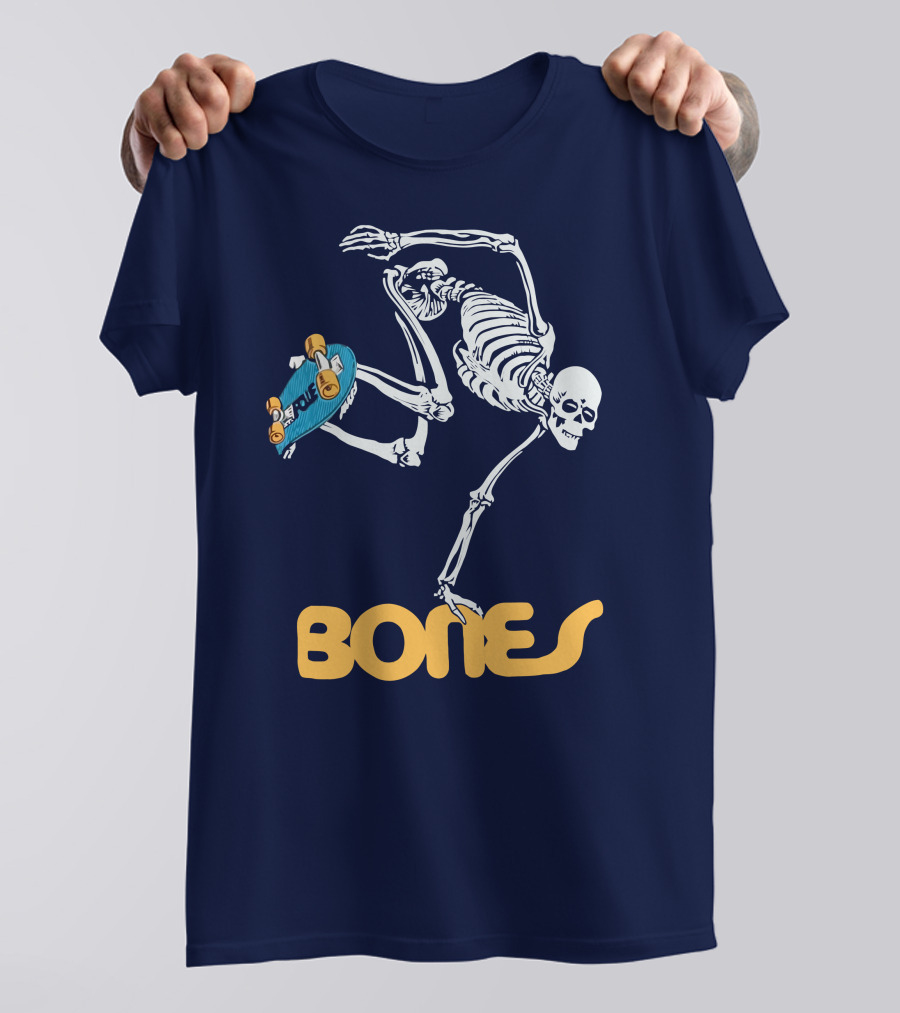 Bones Brigade Skeleton On Skateboard T-Shirt
