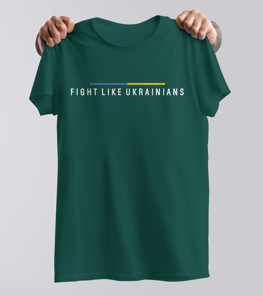 Fight Like Ukrainians With Blue And Yellow Accents T-Shirt