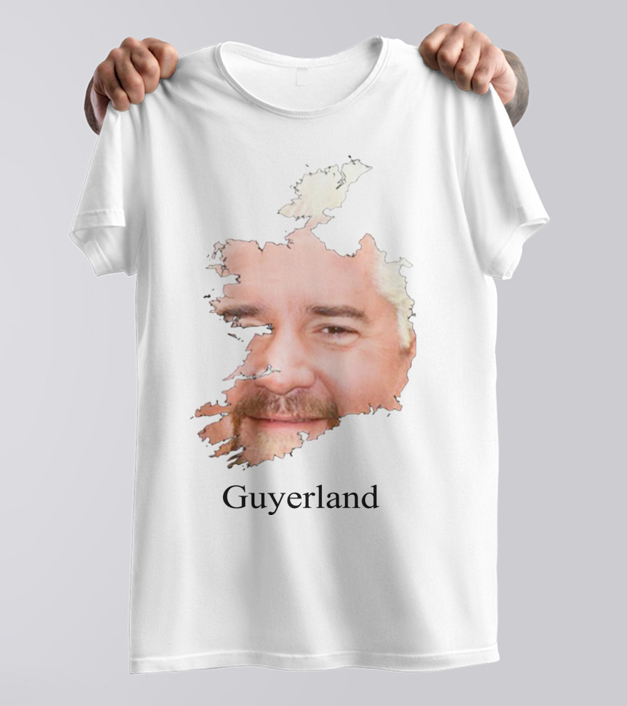 Flavortown Guyerland Mayor Guy Fieri Guyerland Face Map T-Shirt
