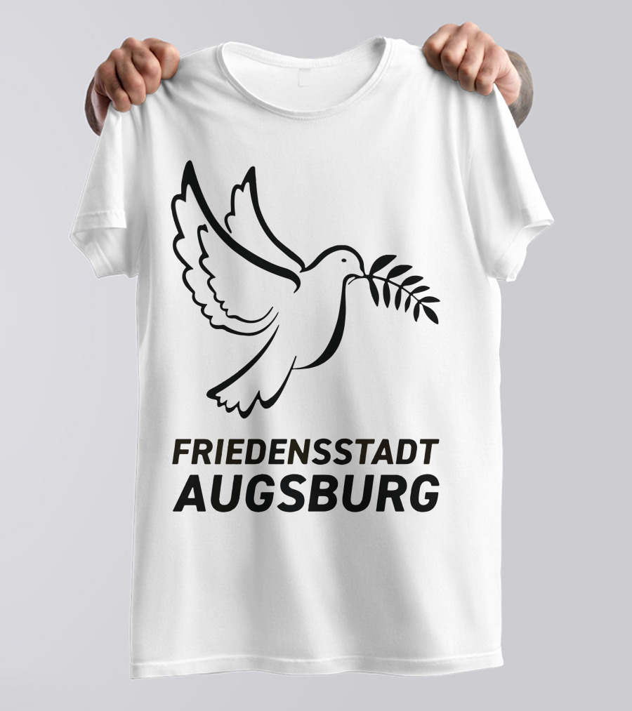 Stefan Reuter Friedensstadt Augsburg Peace Dove With Olive Branch T-Shirt