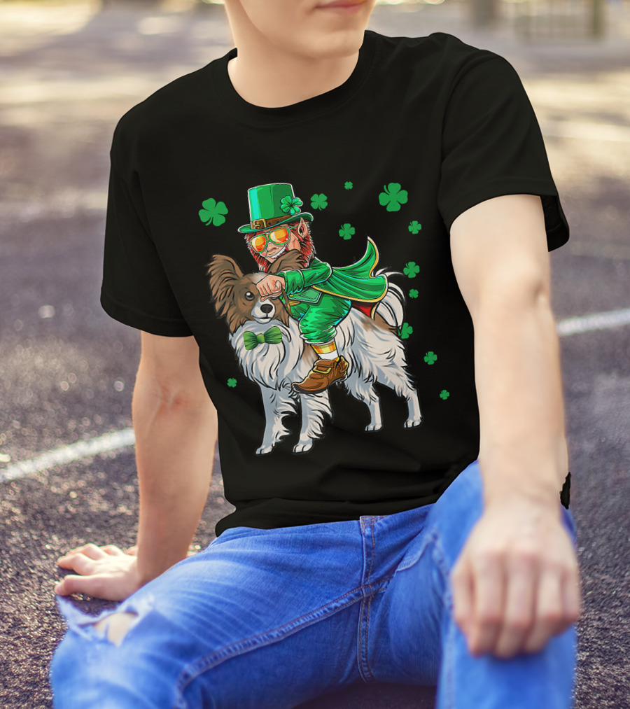 Leprechaun Papillon Shamrock St. Patrick's Day Luck T-Shirt