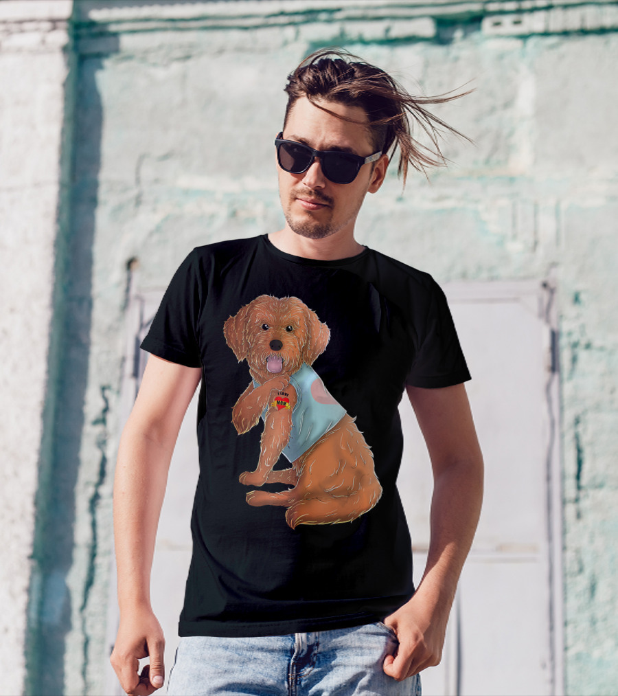 Cockapoo Dog I Love Mom Tattoo T-Shirt