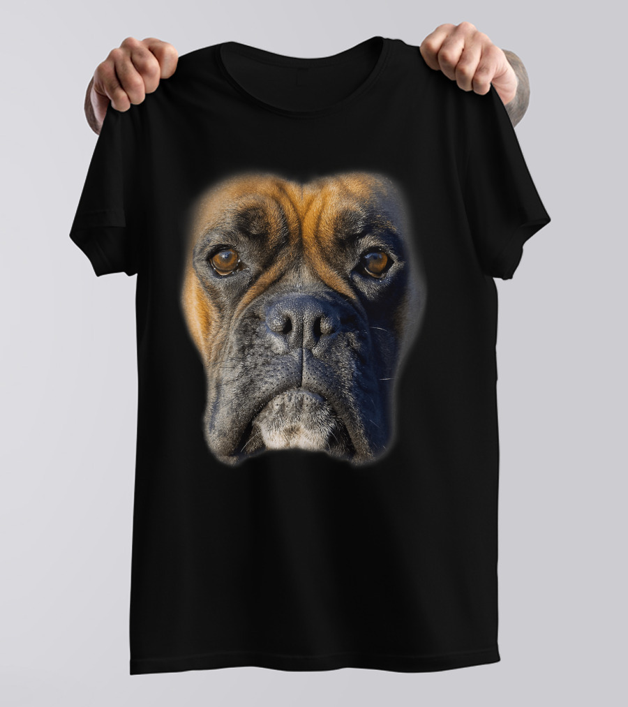 Boxer Dog Face Funny Animal Lover T-Shirt