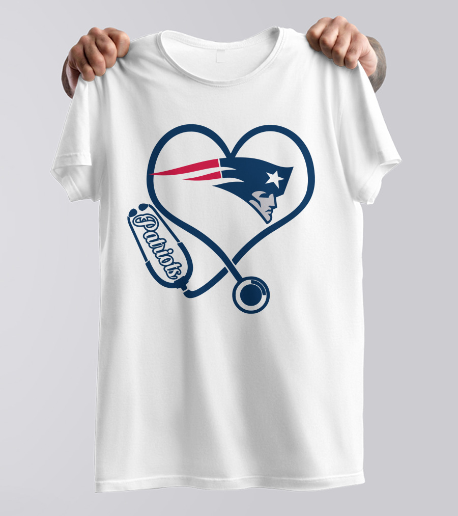 Patriots Nurse Heart Stethoscope T-Shirt