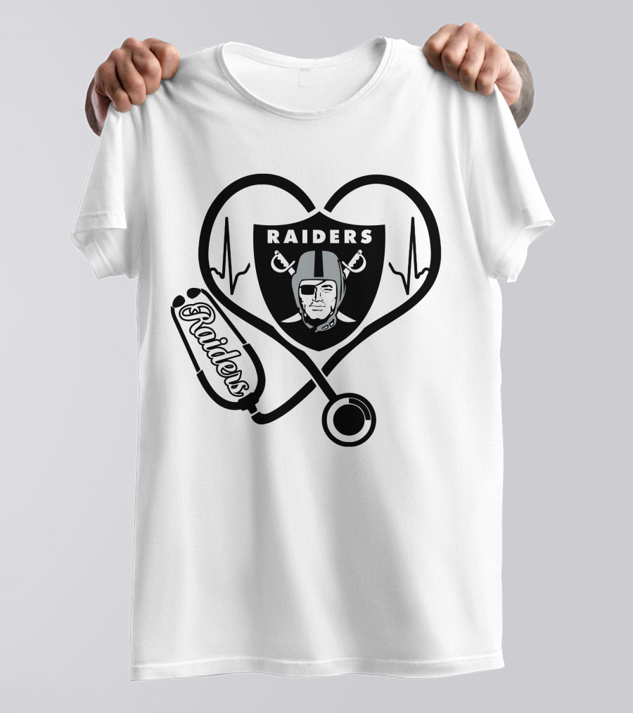 Nurse Raiders Heartbeat Stethoscope T-Shirt